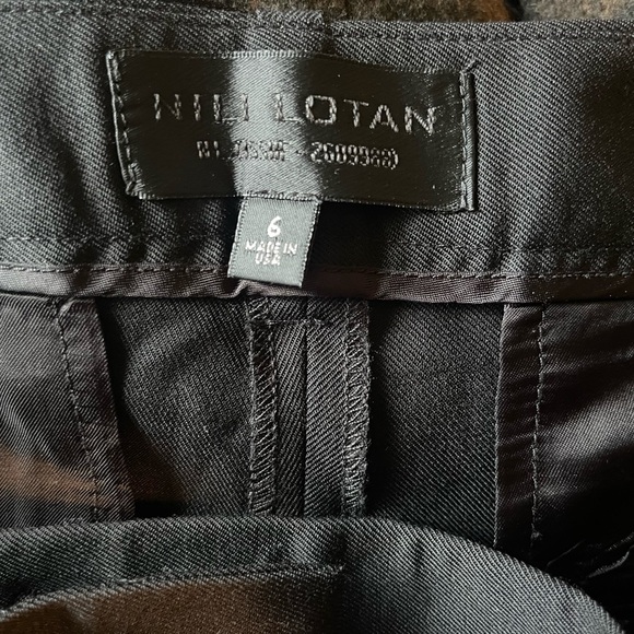 NILI LOTAN BLACK TROUSER PANTS VIRGIN WOOL - Picture 5 of 7